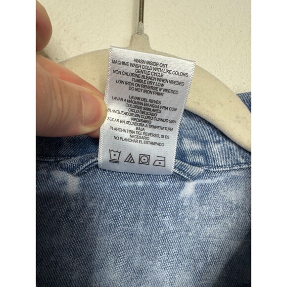 Disney Princess Girls Large Jean Jacket The Little Mermaid Ariel Denim Button Up - Picture 8 of 11